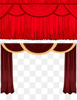 Teater Tirai Dan Tirai Panggung, Merah, Tirai gambar png